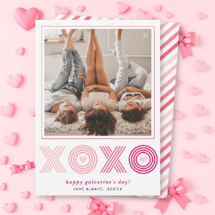 Cartes Pour Fêtes Annuelles Ombre rose  HOHO Galentines Day cœur photo
