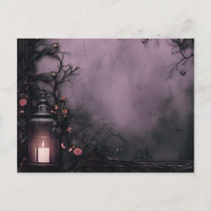 Cartes Pour Fêtes Annuelles Ombres de brouillard de nuit déplaisante Lanterne 