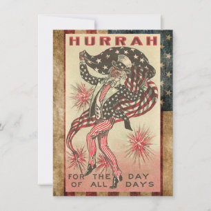 Cartes Pour Fêtes Annuelles Oncle américain patriotique Sam 4 juillet
