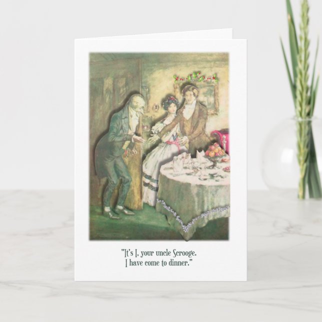 Cartes Pour Fêtes Annuelles Oncle Picsou vient pour le dîner de Noël (Devant)