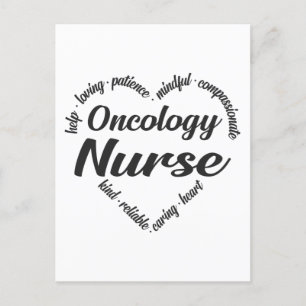 Cartes Pour Fêtes Annuelles Oncologie Infirmière Coeur Mot Cloud
