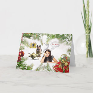 Cartes Pour Fêtes Annuelles One Wish - Berger allemand Noël