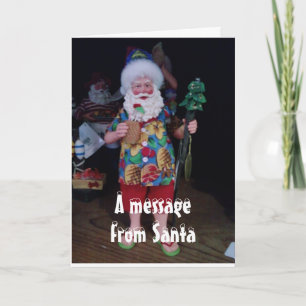 CARTES POUR FÊTES ANNUELLES ONT UN JOLLY SAINT NOËL DIT PÈRE NOËL