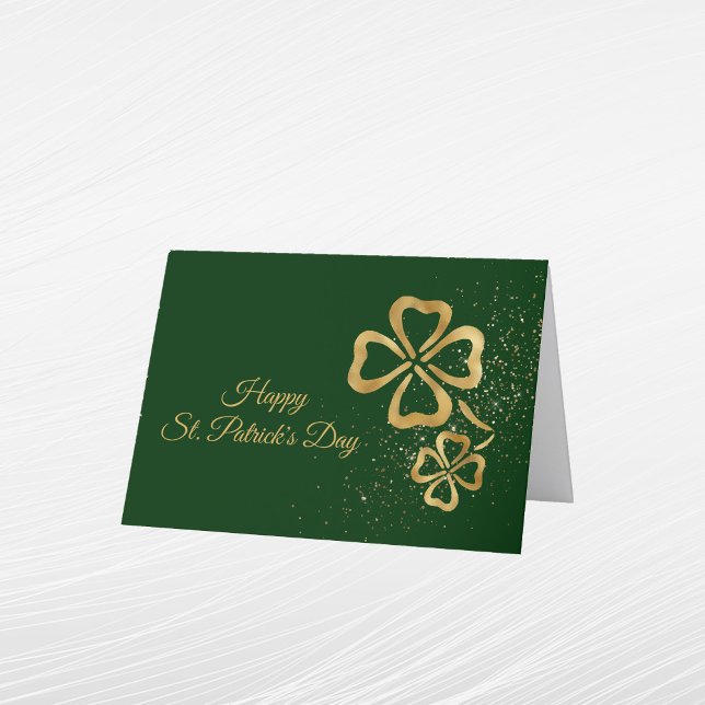 Cartes Pour Fêtes Annuelles Or de Trèfle Saint-Patrick (Créateur téléchargé)