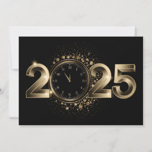 Cartes Pour Fêtes Annuelles or élégant Bonne année 2025