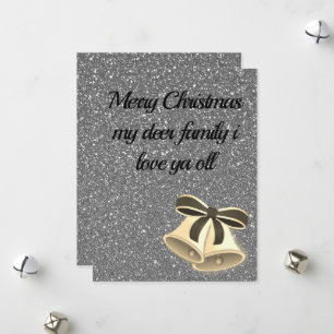 Cartes Pour Fêtes Annuelles Or; magnifique, Cool SilverHoliday Card