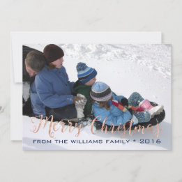 Cartes Pour Fêtes Annuelles Or rose et Knit rouge de Noël