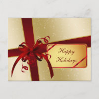 or rouge élégant Corporate Holiday Salutation s