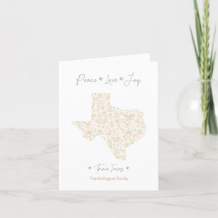 Cartes Pour Fêtes Annuelles Or Texas Noël Dessin au trait Motif