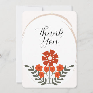 Cartes Pour Fêtes Annuelles Orange Botanical Floral Card Timeless Garden
