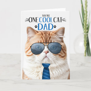 Cartes Pour Fêtes Annuelles Orange British Shorthair Fête des pères Un chat Co