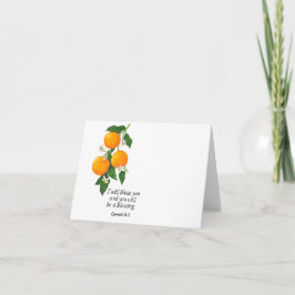 Cartes Pour Fêtes Annuelles Orange Fruit Genèse 12:2