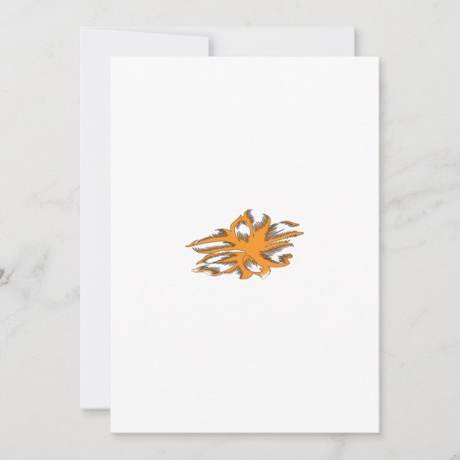 Cartes Pour Fêtes Annuelles Orange jaunâtre, jaune orangé décoratif (Devant)