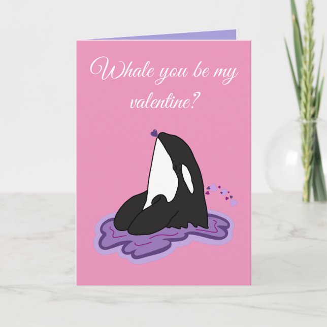 Cartes Pour Fêtes Annuelles Orca Killer Whale Valentines Day (Devant)