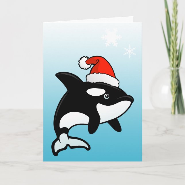 Cartes Pour Fêtes Annuelles Orca Père Noël (Devant)
