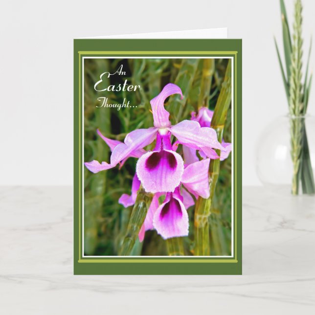 Cartes Pour Fêtes Annuelles Orchidée de Pâques (Devant)