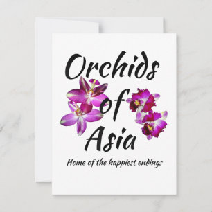 Cartes Pour Fêtes Annuelles Orchidées d'Asie