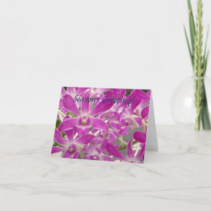 Cartes Pour Fêtes Annuelles Orchidées de Joyeuses Fêtes