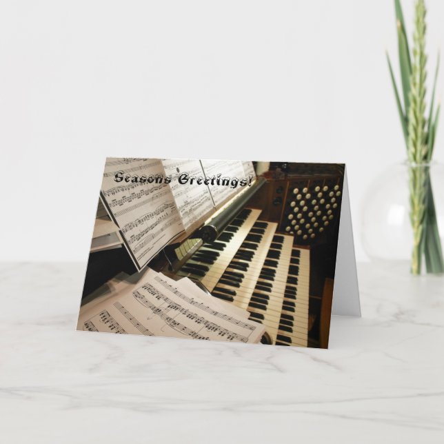 Cartes Pour Fêtes Annuelles Organe music (Devant)