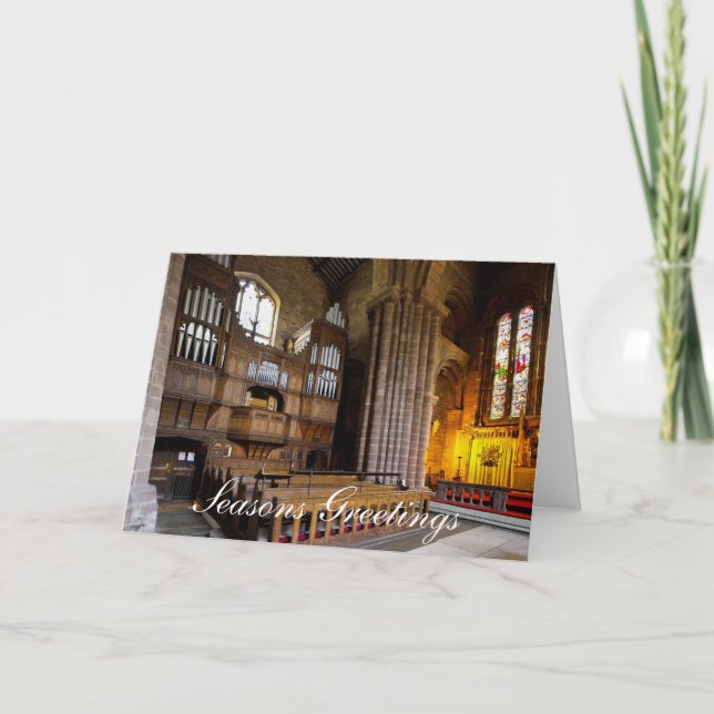 Cartes Pour Fêtes Annuelles Orgue dans l'église St John's, Chester, Angleterre (Devant)