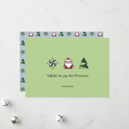 Cartes Pour Fêtes Annuelles Origami à la menthe Noël