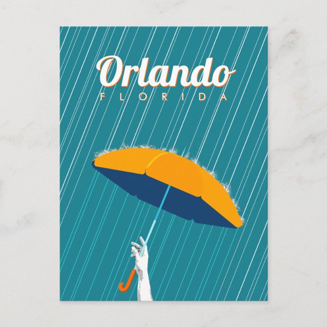 Cartes Pour Fêtes Annuelles Orlando, Floride - Pluie (Devant)