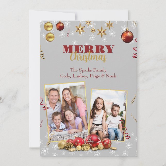Cartes Pour Fêtes Annuelles ORNAMENT DE NOËL DE MERRY customisé (Devant)