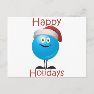 Cartes Pour Fêtes Annuelles Ornement bleu heureux souhaitant un Joyeux Noël