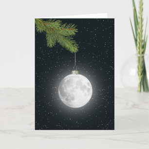 Cartes Pour Fêtes Annuelles Ornement de la Lune de Noël