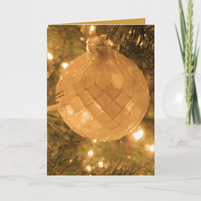 Cartes Pour Fêtes Annuelles Ornement de Noël (Devant)