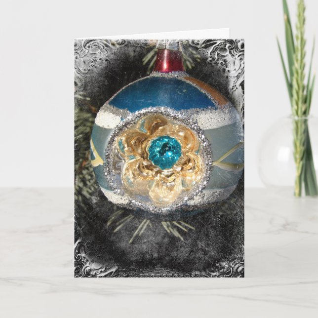 Cartes Pour Fêtes Annuelles Ornement de Noël (Devant)