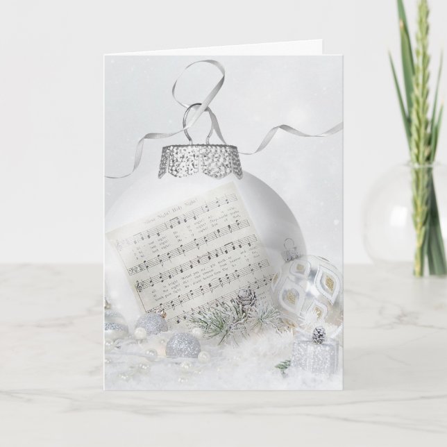 Cartes Pour Fêtes Annuelles Ornement de Noël avec musique (Devant)