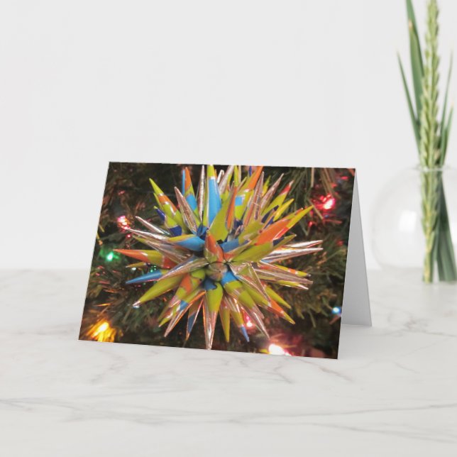 Cartes Pour Fêtes Annuelles Ornement de Noël de l'étoile polonaise (Devant)