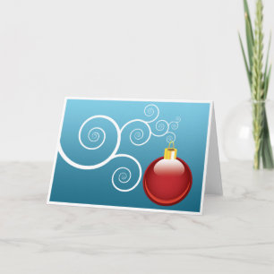 Cartes Pour Fêtes Annuelles Ornement de Noël fantaisie élégant élégant blanc