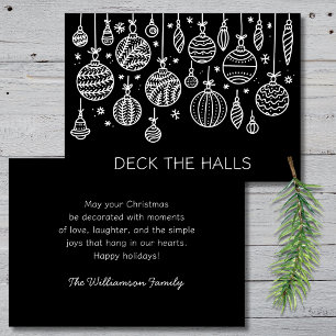Cartes Pour Fêtes Annuelles Ornement de Noël Moderne