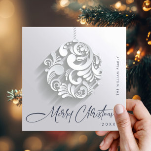 Cartes Pour Fêtes Annuelles Ornement de Noël moderne 3D Accueil simple