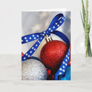Cartes Pour Fêtes Annuelles Ornement de Noël patriotique unique