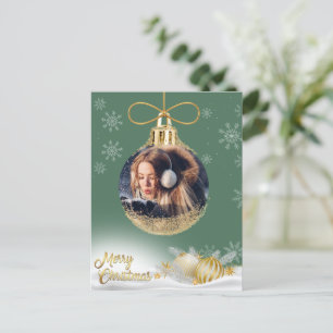 Cartes Pour Fêtes Annuelles Ornement de Noël Photo Flocs de neige Budget moder