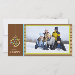 Cartes Pour Fêtes Annuelles Ornement de Noël -Photocarte de Noël