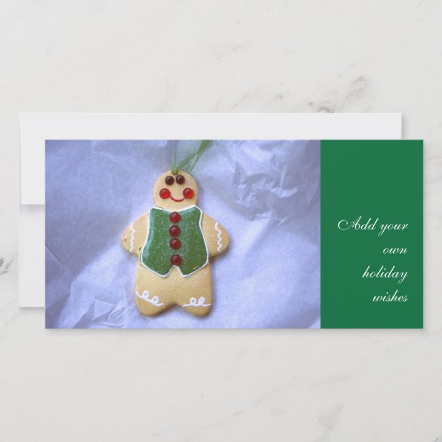 Cartes Pour Fêtes Annuelles Ornement Photocard de cuisine de pain d'épice (Devant)