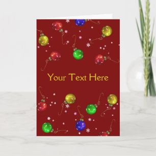 Cartes Pour Fêtes Annuelles Ornements de boules personnalisables