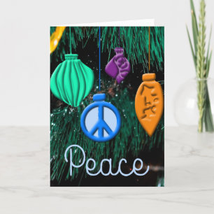 Cartes Pour Fêtes Annuelles Ornements de Noël de la paix