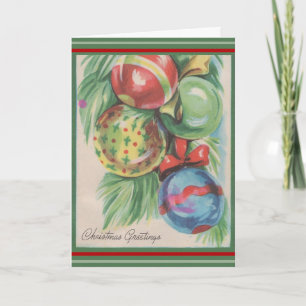 Cartes Pour Fêtes Annuelles Ornements de Noël des années 1940