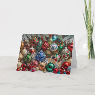 Cartes Pour Fêtes Annuelles Ornements de Noël festifs colorés