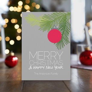 Cartes Pour Fêtes Annuelles Ornements de Noël Joyeux - Non photo