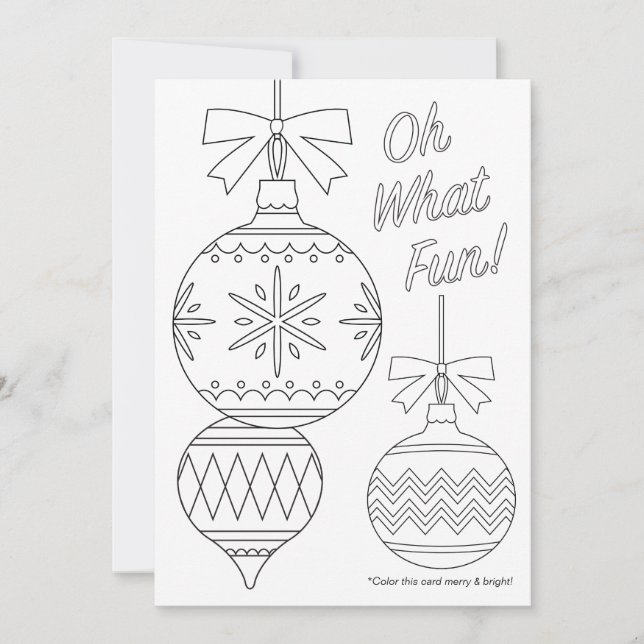 Cartes Pour Fêtes Annuelles Ornements de Noël pour adultes (Devant)