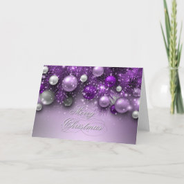 Cartes Pour Fêtes Annuelles Ornements de Noël - Purples