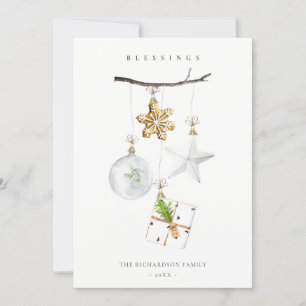 Cartes Pour Fêtes Annuelles Ornements de Noël Star Cookie Chime Bénédiction