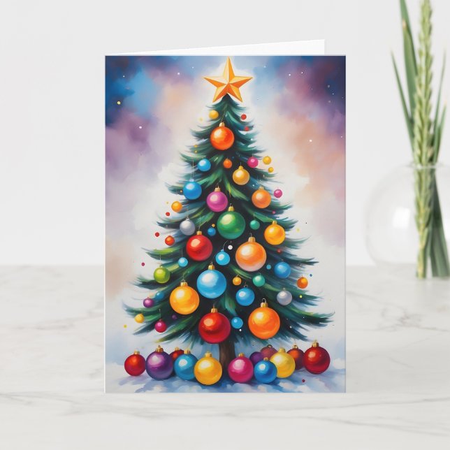 Cartes Pour Fêtes Annuelles Ornements de Noël surdimensionnés et Arrière - pla (Devant)