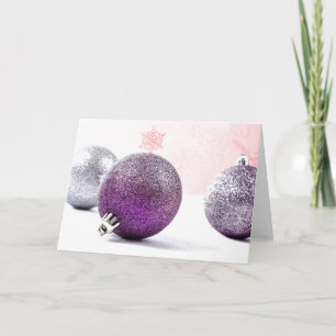 Cartes Pour Fêtes Annuelles Ornements de sensibilisation à la douleur violette